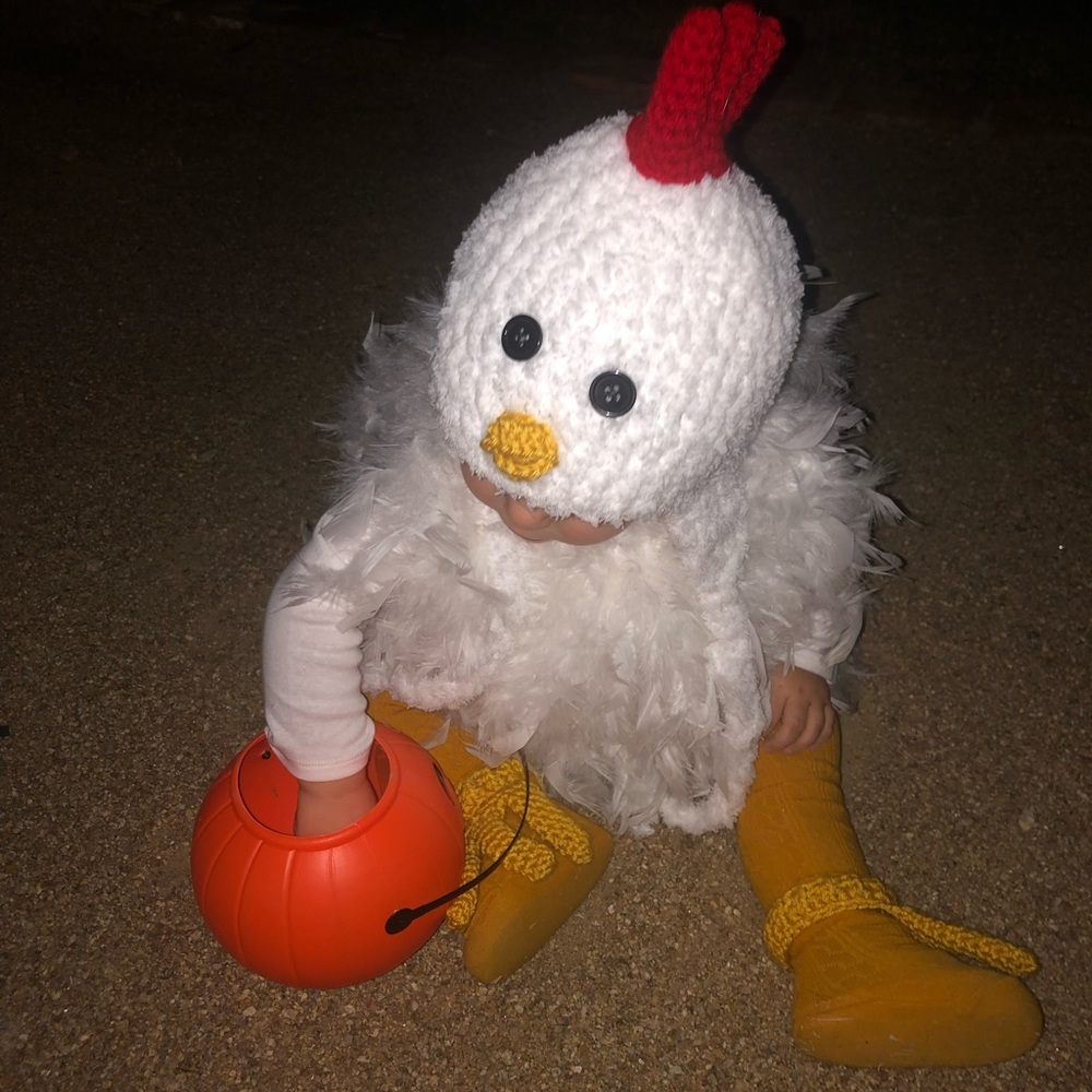 Handmade baby chicken Halloween costume
